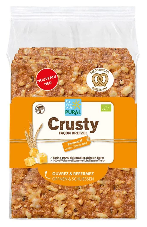Crusty Bretzel emmental bio Pural - 160 g