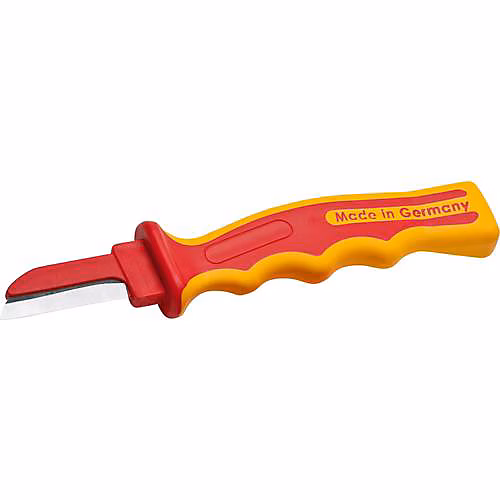 NWS 2044K Couteau à dénuder 1000 V pour câbles ronds – manche ergonomique, lame 50 mm