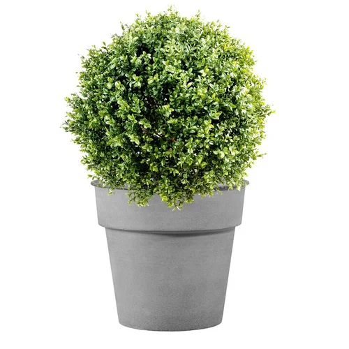 Pot horticole en acier peint gris clair Ø 27 x H 24 cm