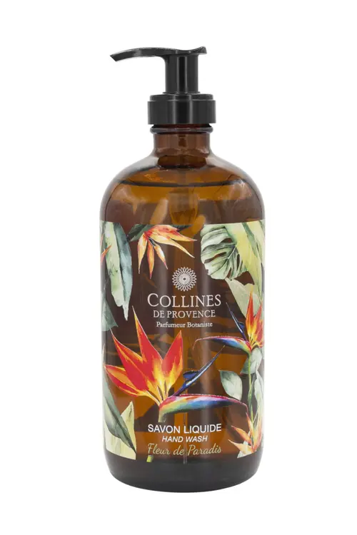 Savon liquide en flacon pompe senteur Fleur de Paradis Collines de Provence – 470 ml