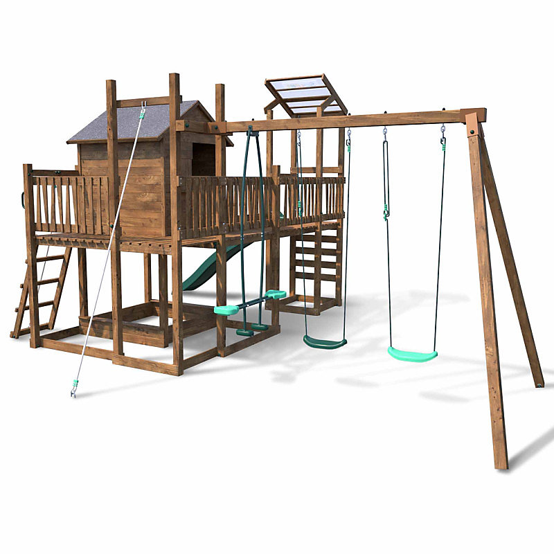 Jeux et loisirs – Aire de jeux avec cabane et toboggan COTTAGE FUNNY