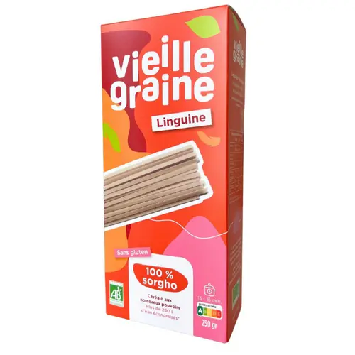 Pâtes spéciales linguine 100% sorgho bio Vieille Graine