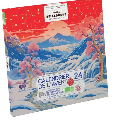 Calendrier de l'avent adulte chocolat bio Belledonne - 130 g