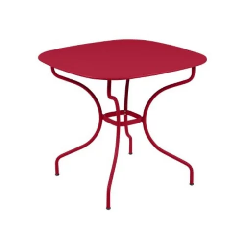 Table carronde en acier coloris piment Opéra Fermob - 82 x 82 x 74 cm