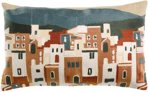 Coussin rectangulaire brodé Elie - 30 x 50 cm