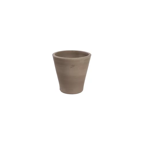 Pot Cuvier contemporain en terre grise H 38 x Ø 39 cm