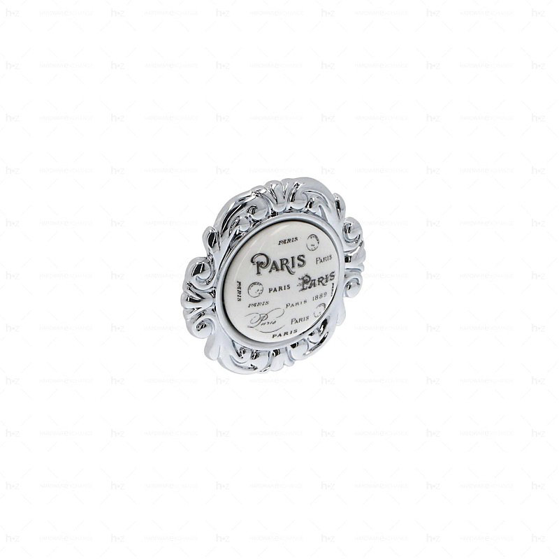 Boutons pour meubles en zamac et Porcelaine Diamètre 45 chrome poli – Réf. NHADPOHFS4732419699