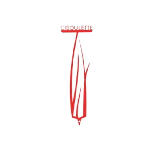 Étiquette ciboulette petit modèle rouge H22,6 cm