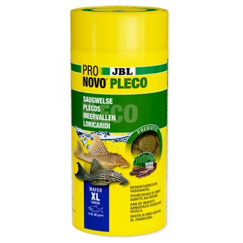 Nourriture pour poissons, wafers XL spécial Pleco - JBL ProNovo - 510g / 1000ml