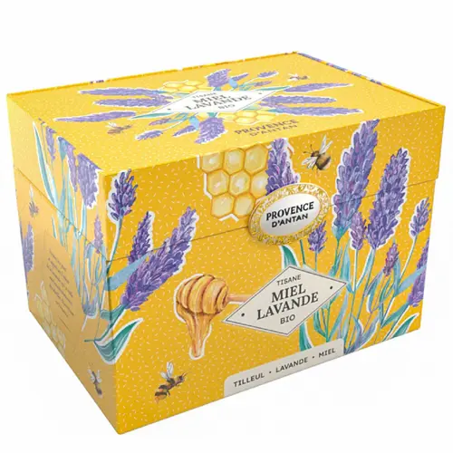 Coffret métal de tisane miel lavande bio Provence d’antan - 36 g