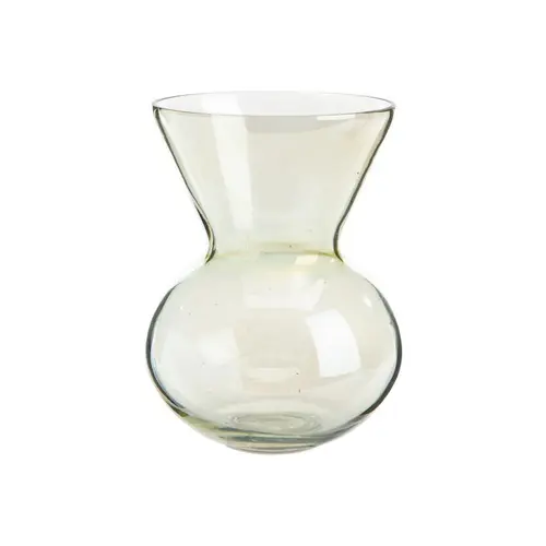 Vase en verre transparent irisé - Ø 12,5 x H 17 cm