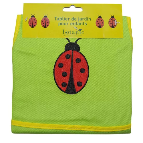 Tablier de jardinage pour enfant motif coccinelle
