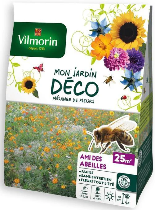 Mélange de fleurs Ami des abeilles Vilmorin - graines à semer pour 25 m² de surface
