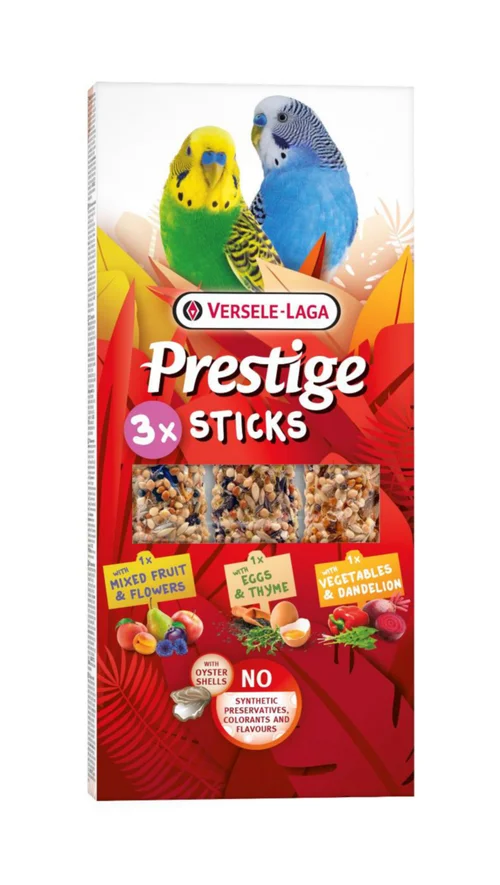 Friandises pour petites perruches Versele Laga Prestige Sticks Triple Variety Pack - 3 x 30 g