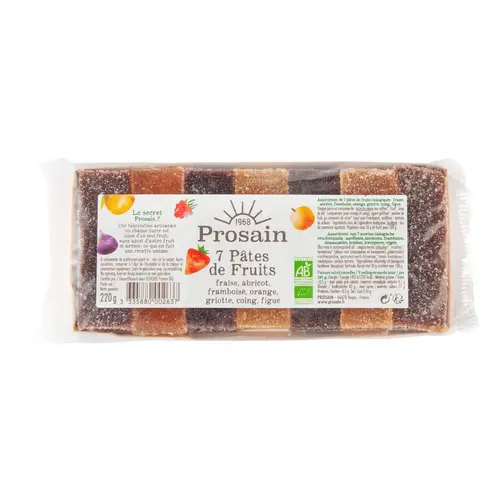 7 pâtes de fruits assorties - 220 gr