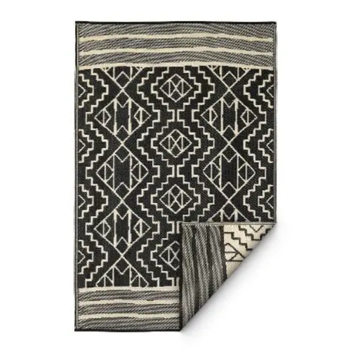 Tapis Kilimanjaro crème et noir