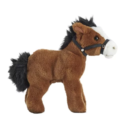 Cheval avec bride peluche 23 cm pour tout âge