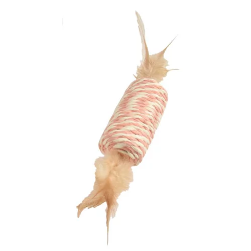 Jouet à griffer pour chat coloris rose Bobby Tube - 8 x 3,5 cm
