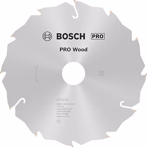 Lame de scie circulaire 190 x 30 x 2 – 6 mm Standard for Wood Speed 12 dents 2608640800
