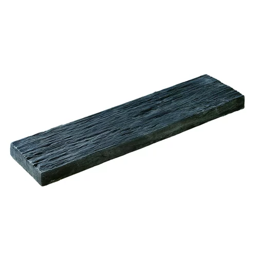 Bordure plate en béton coulé ton ardoise aspect schiste Hairie Grandon - 54 x 15 x 4 cm
