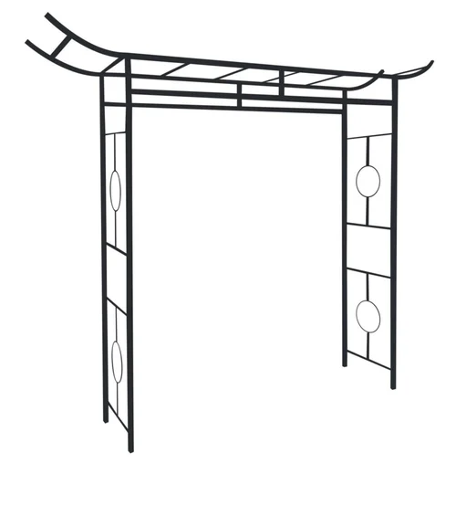 Arche en métal noir charbon Louis Moulin Zen - 175 x 50 x 237 cm