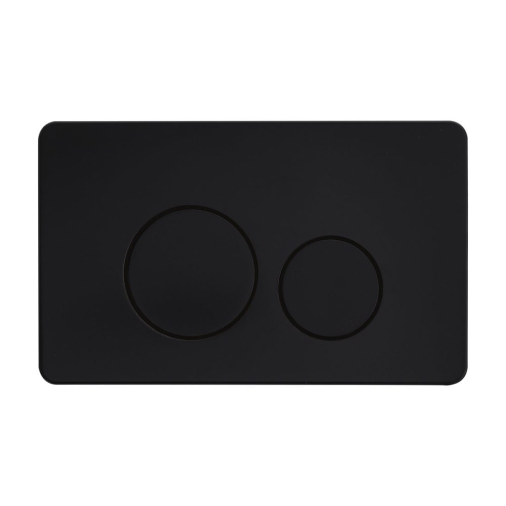 BALNEO Plaque de commande WC OXO noire – plaque encastrée pour bâti-support, double touche 2 fonctions