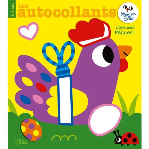 Livre d'autocollants "Joyeuses Pâques", collection Les autocollants de Marion Billet aux Éditions Lito