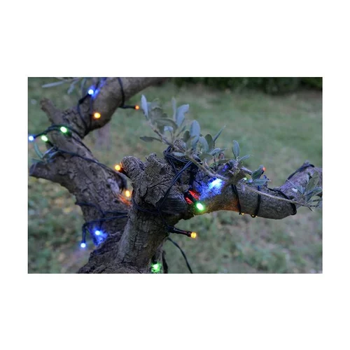 Guirlande lumineuse LED solaire à lumière animée multicolore - 40 m