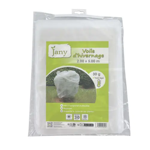Voile d'hivernage pour plantes 30g/m² Jany France - 2 x 5 m