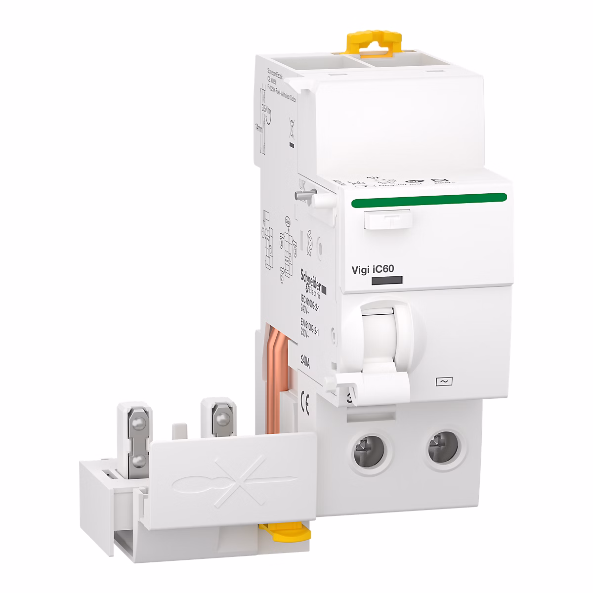 Acti9 Vigi iC60 – Bloc différentiel 2P 40 A 30 mA Type AC, A9Q11240, Schneider Electric