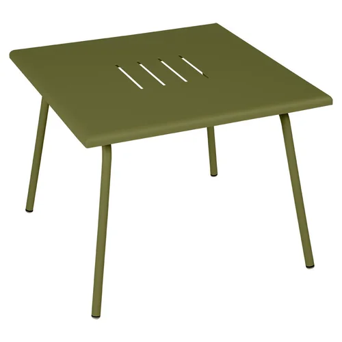 Table basse Monceau carrée coloris vert en acier Fermob - 57 x 57 cm