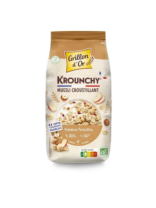 Krounchy noisette protéine bio Grillon d'or - 500 g