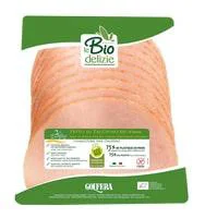 Blanc de dinde sans sel nitrité bio en barquette Golfera - 80 g