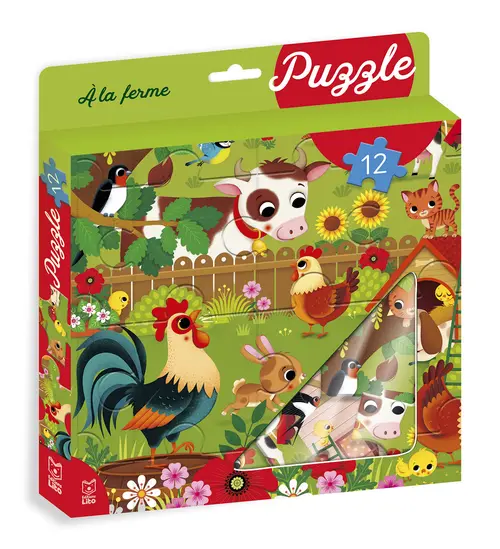Puzzle 12 pièces "À la ferme" aux Éditions Lito