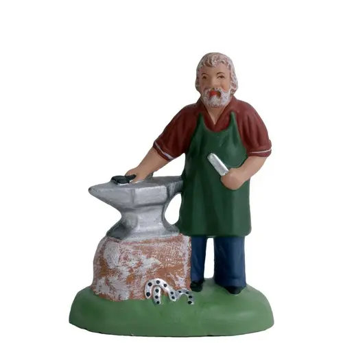 Personnage de crèche de Noël forgeron Santons Escoffier - 7 cm