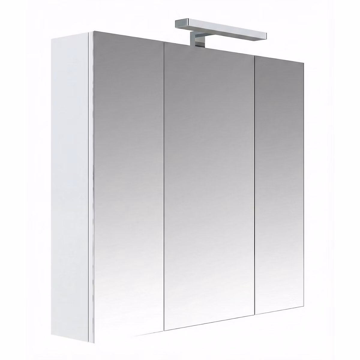 Armoire miroir de toilette éclairante 3 portes 60 cm blanche Juno 2 – Réf. VLZCEUVBQ7351021676