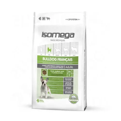 Croquette pour chien adulte Bulldog Français au poulet Isomega - 4 kg