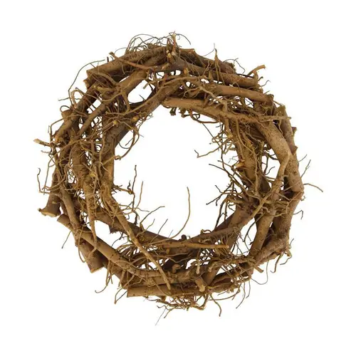 Couronne en racine de bois et coton - 38 x 7 x 38 cm