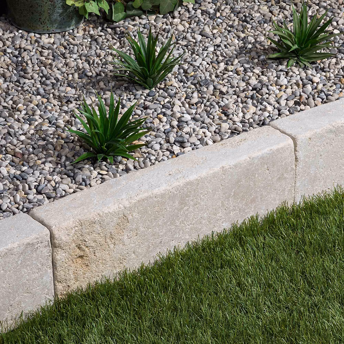 Bordure de jardin Pierre de l'Atlas Beige 50 × 15 × 8 cm (bordures soit 7 | 5 mètres) – RO'MA NATURE – lot de 15