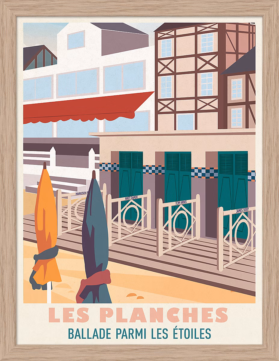 Image encadrée les planches ballade parmi les étoiles Dada Art cadre en bois 30 × 40 cm