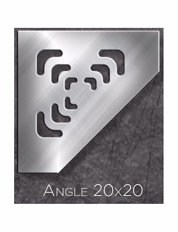 Drain de douche de coin en acier inoxydable CONFLUO ANGLE 20 × 20 cm