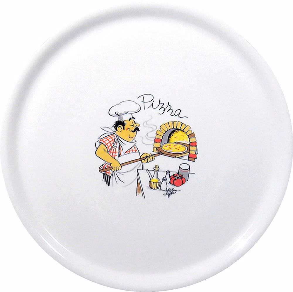 Assiette à Pizza Tradition Blanc 310mm – Lot de 6, Hendi