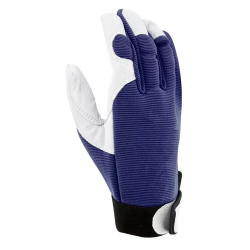 Gants Jardy cuir et élasthanne coloris bleu marine Taille 9