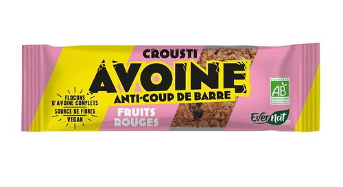 Barre avoine fruits rouges bio Evernat - 50 g