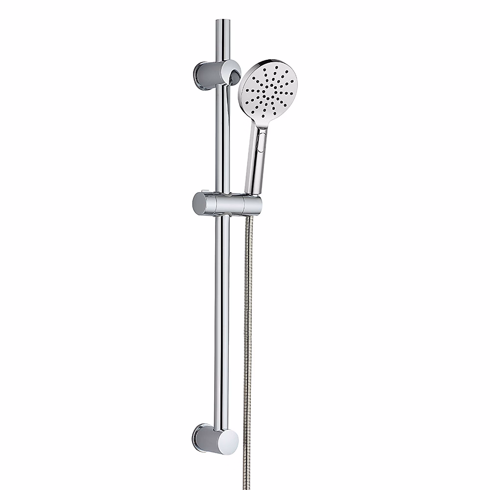 Barre de douche avec équipement NIRIA de 65 – 5 cm, finition chrome poli, en laiton Kibath