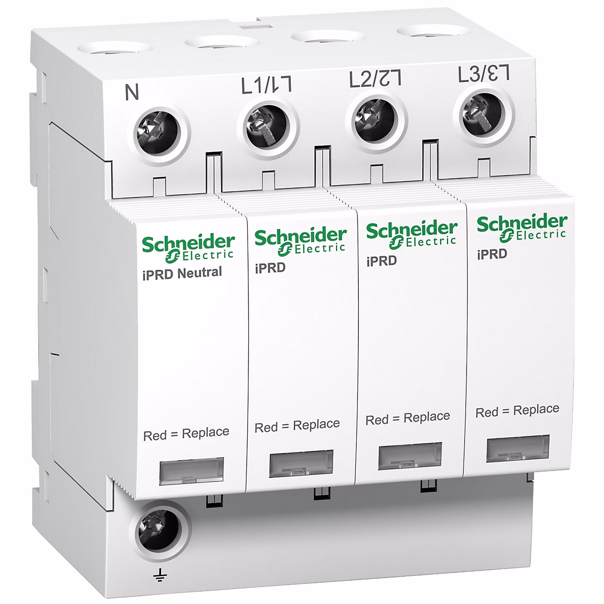 A9l40601 Schneider – Parafoudre Triphasé + Neutre De Type 2 Iprd40r, 40ka, Report De Signalisation