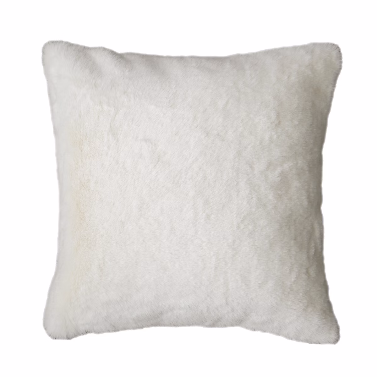 Coussin, plaid et pouf – Housse de coussin effet fourrure Bolu blanc l.45 x L.45cm GoodHome