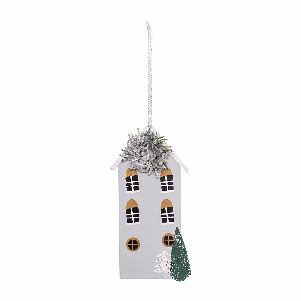 Décoration de Noël maison grise H.13 – 5cm