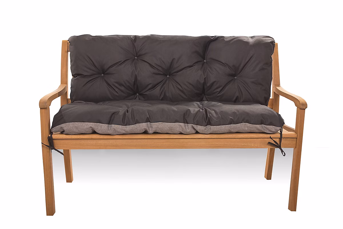 Coussin pour banc de jardin 120 × 60 × 60cm – coussin de banc de jardin Noir coussin de balançoire coussin de banc extérieur