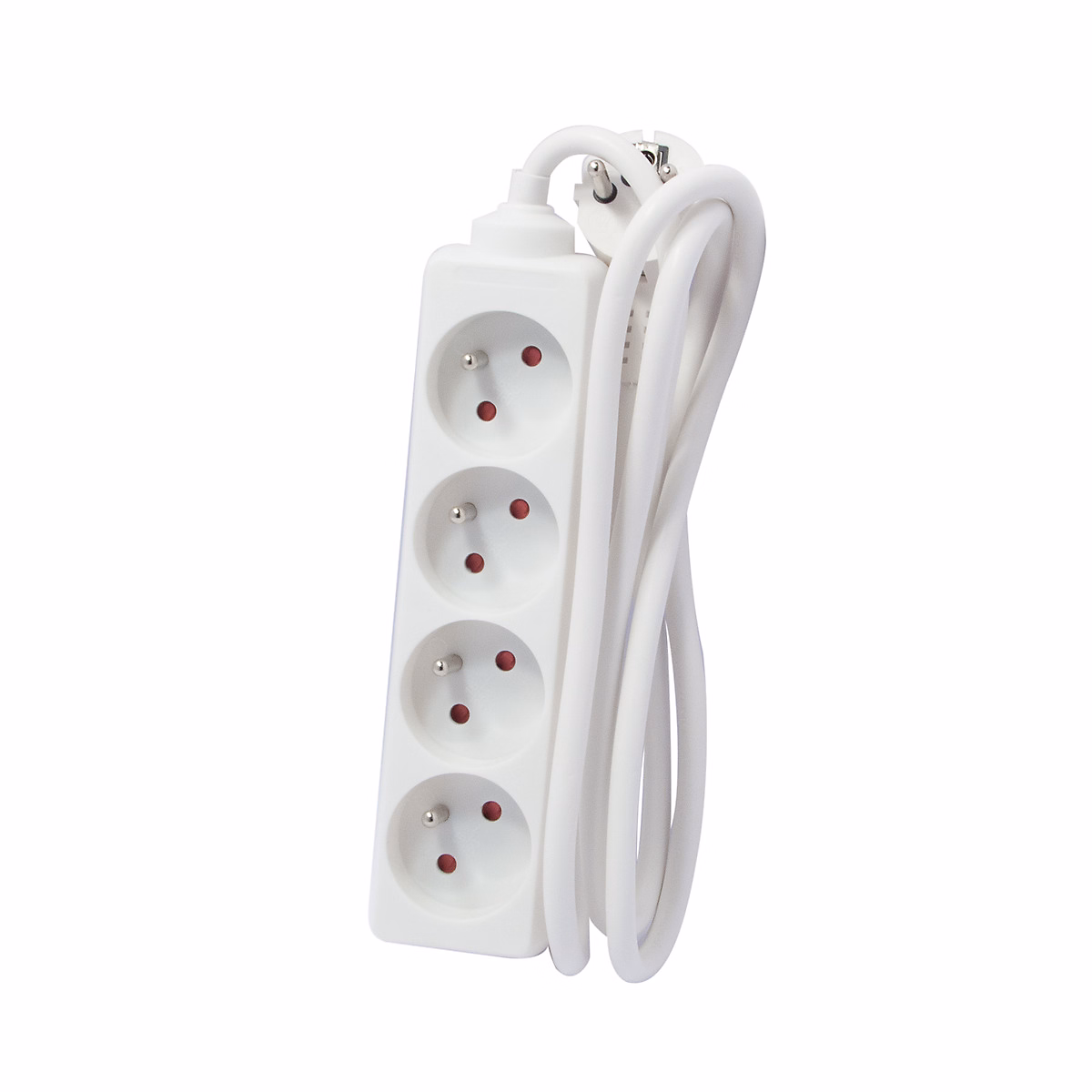 Bloc multiprise 4x16A 3500W câble 5m | blanc – Chacon